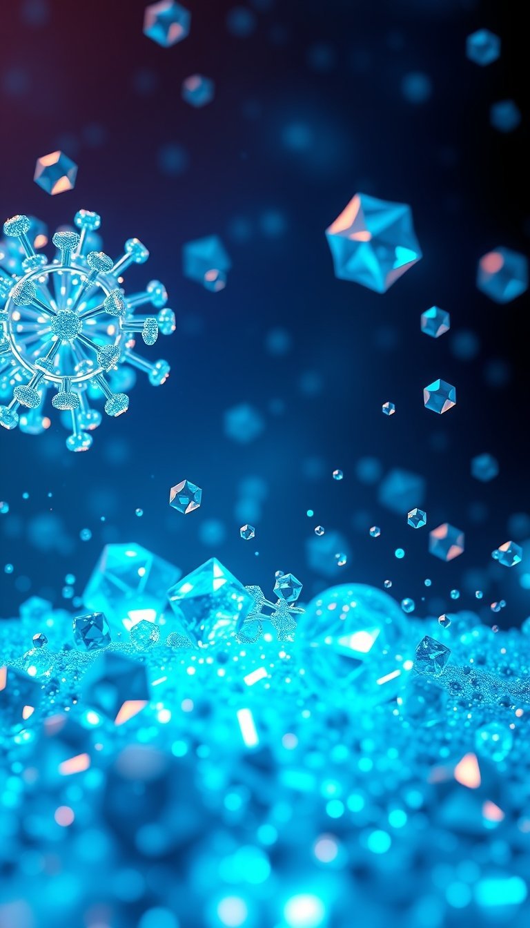 Abstract Blue Particle Background
