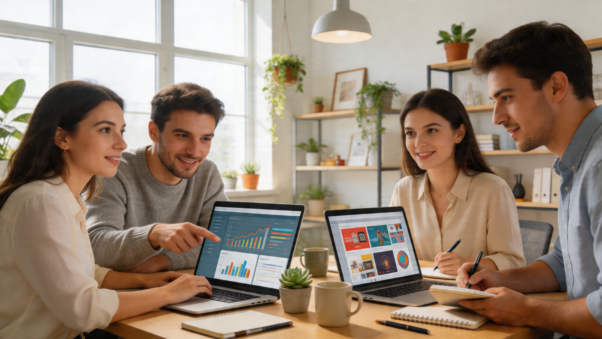 Modern Team Collaboration Meeting in Office