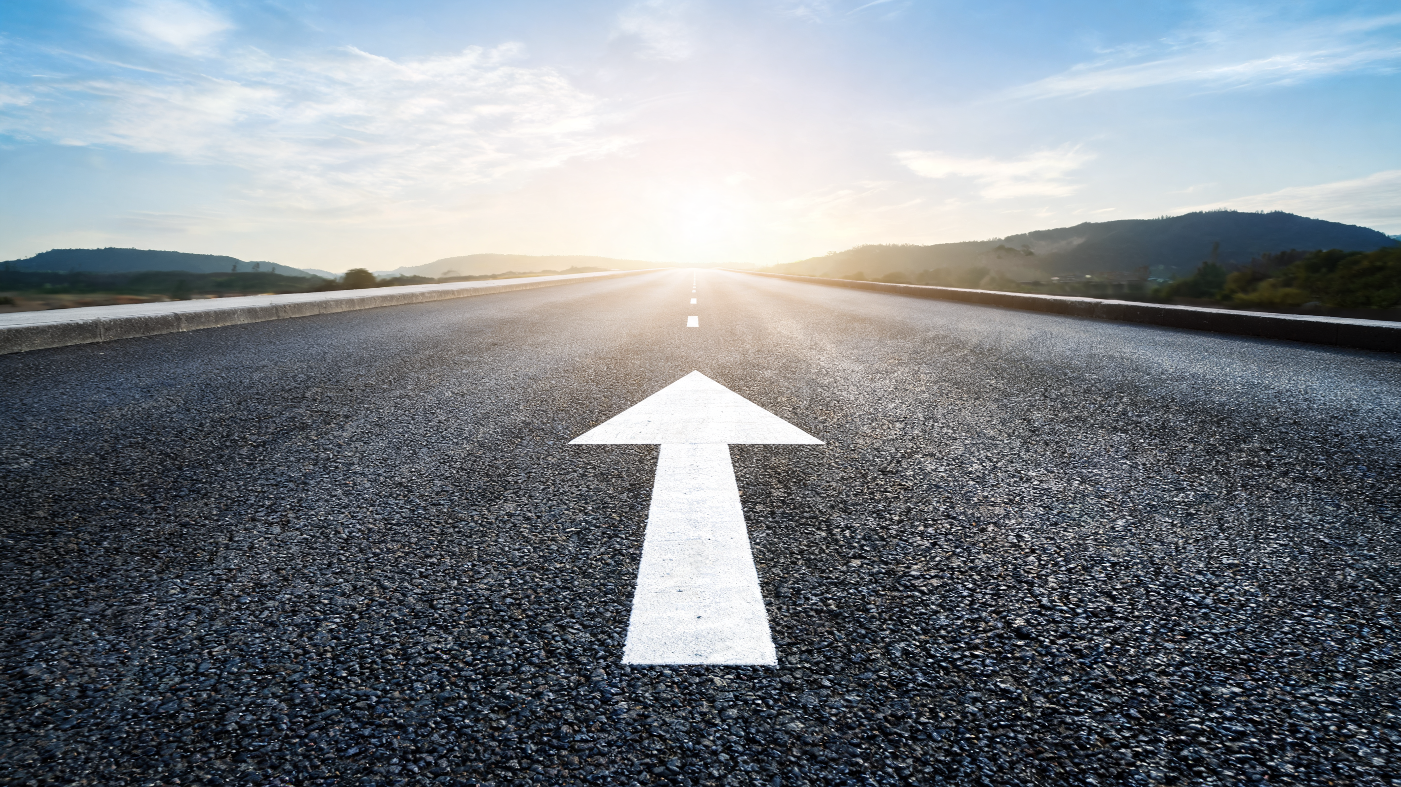 growth. road with arrow. arrow should show frontwards