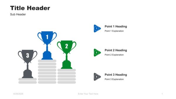 Trophy Chart PowerPoint Template Editable Slides Presentation Template