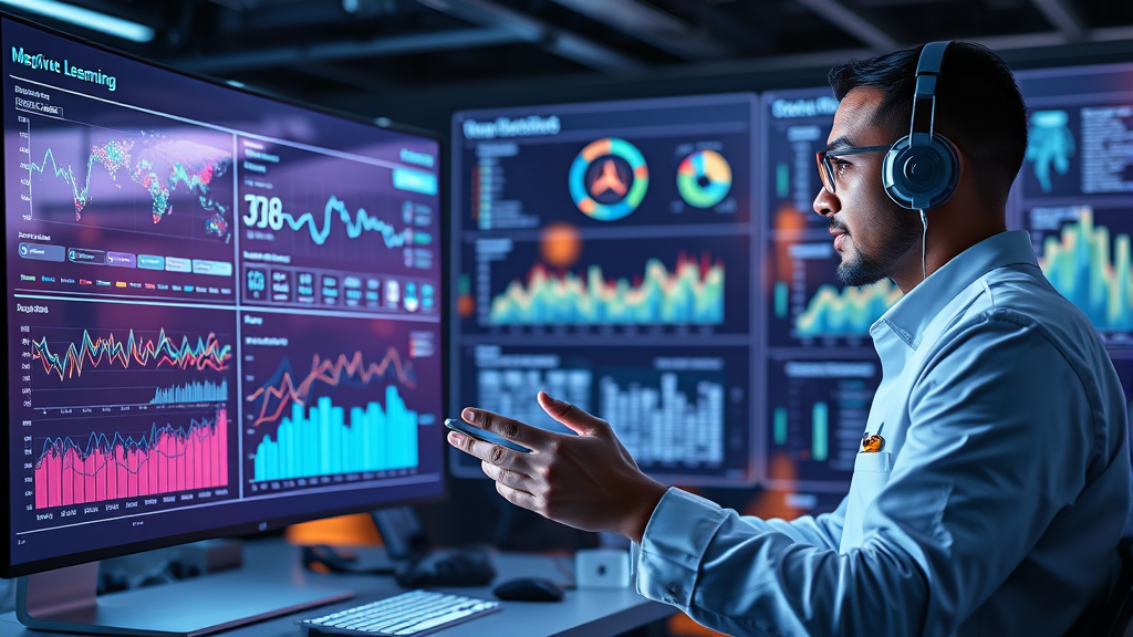 man analyzing charts data