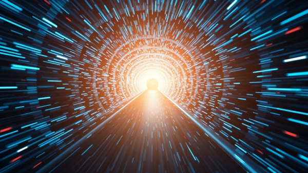 Abstract Light Tunnel Motion Background Futuristic Digital Art