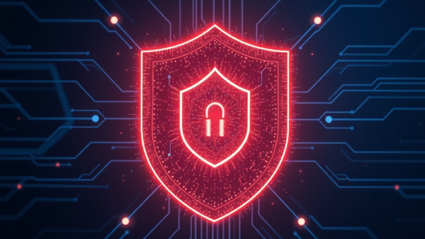 Cyber Security Shield Icon Digital Network Protection
