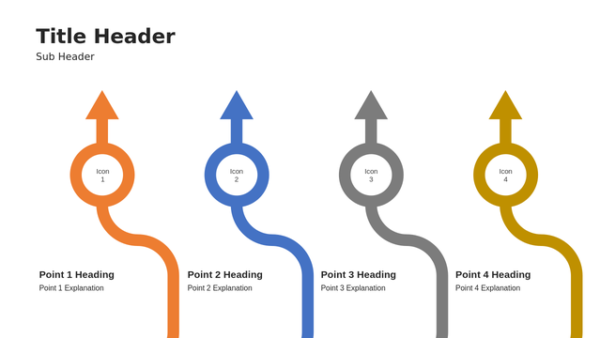 Four Step Infographic PPT – Arrow Diagram Template – Process Guide