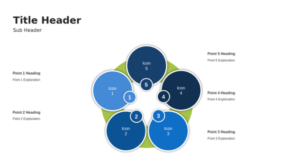 Business Continuity Five Steps PowerPoint Diagram — A Clean, Editable Layout