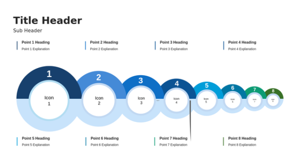 Eight Step Infographic PPT – Chain Diagram Template
