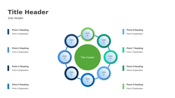 Eight Step Infographic PPT – Circle Diagram Template – Concept Framework Orbit Layout