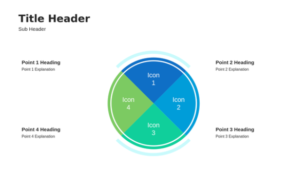Circle Diagram Four Steps PowerPoint Diagram — A Data Visualization Layout