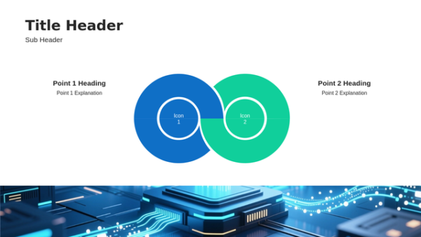 Two Step Infographic PPT – Circle Diagram Template – Summary Chart