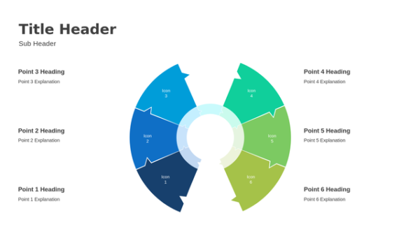 Editable Circle with Puzzle Diagram Six Steps PowerPoint Template for Problem-Solving and Strategy Presentations