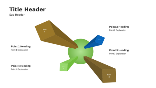 Circular Diagram Four Steps PowerPoint Template Editable Slides for Cyclical Process and Strategy Presentations