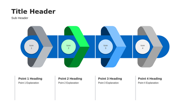 Editable Arrow Diagram Four Steps PowerPoint Template for Sequential Process and Roadmap Presentations – Summary Chart