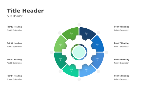 Marketplace Big Data Analytics Eight Steps PowerPoint Diagram — A Structured Concept Framework Design