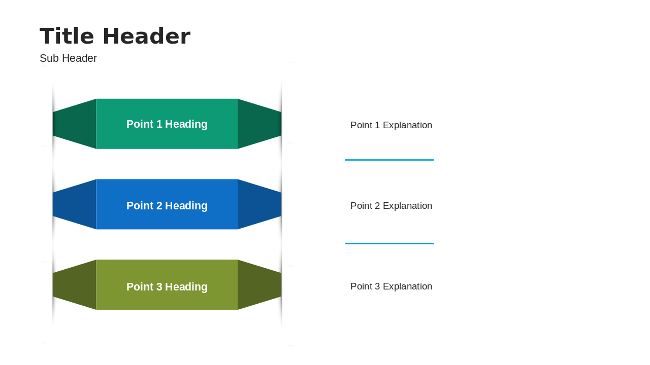 Editable Box Diagram Three Steps PowerPoint Template for Business Plan and Pricing Presentations – Summary Chart