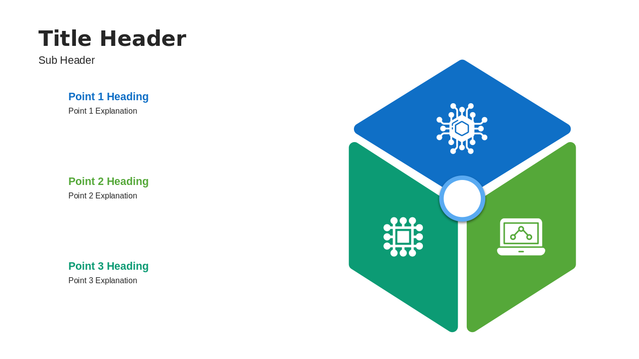 Three-Step Box Diagram PowerPoint Template with a Clean, Editable Layout