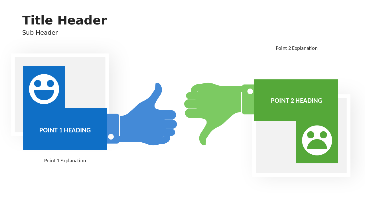 Marketplace Two-Step Business Learnings PowerPoint Template with a Clean, Editable Layout