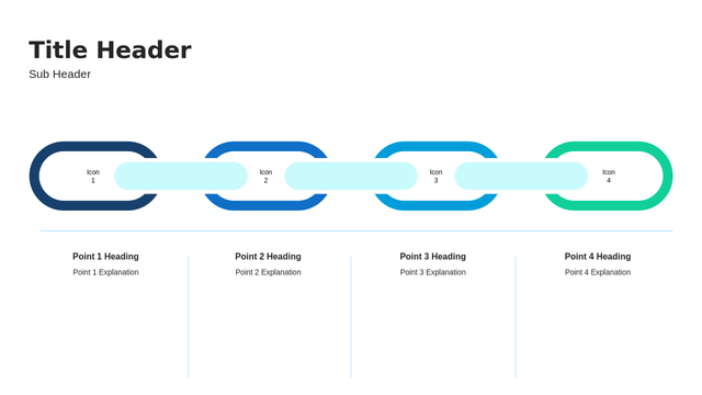 Marketplace Chain Diagram Four Steps Presentation Graphic for Connected Process and Workflow Presentations