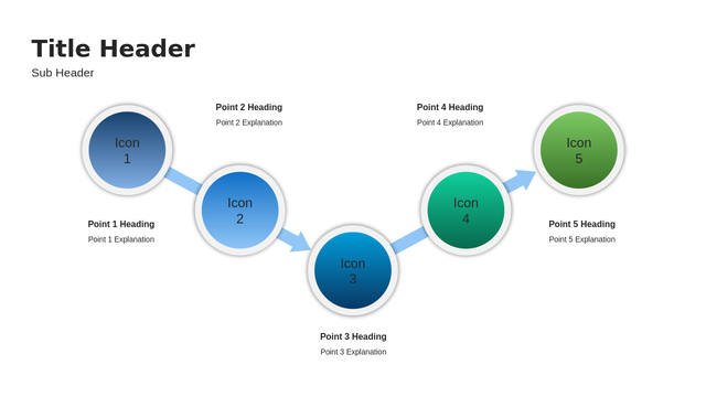 Marketplace Five Step Infographic PPT – Circle Diagram Template – Analysis Template