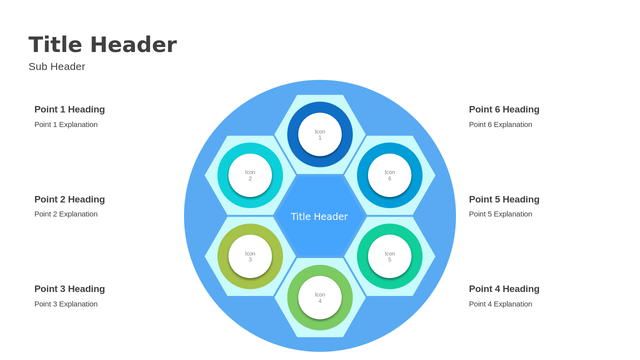 Six Step Infographic PPT – Circle Diagram Template – Visual Layout