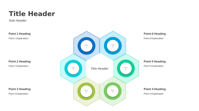 Editable Circle Diagram Six Steps PowerPoint Template for Business Process and Strategy Presentations