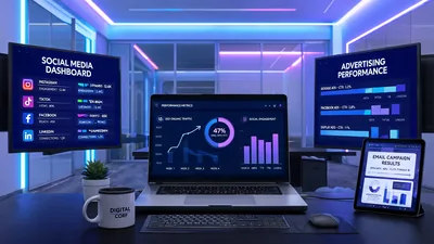 A Modern Digital Marketing Workspace Cobalt