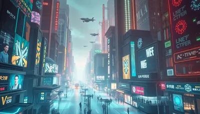 A Sprawling Futuristic Metropolis Axis