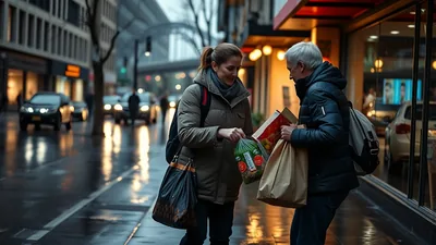 A Stranger Helping Another Person Pearl
