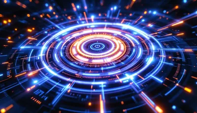AI Brain Core Made of Light