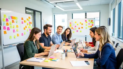 Blog Creative Team Working Together in a Modern Office
