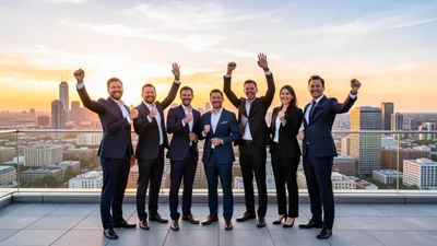Blog Executive Team Celebrating a Successful Deal