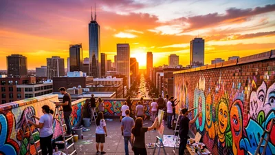 Blog Vibrant Sunrise Over Bustling City Skyline