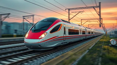 Bullet Train Sunset Rail