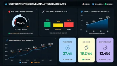 Dark Analytics Dashboard Sales Forecast