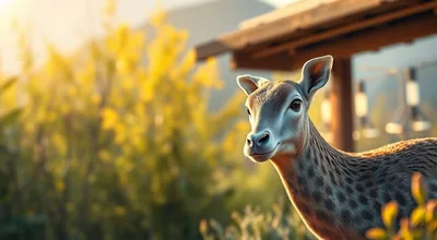Deer Close Up Golden Hour Cabin