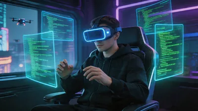 Developer Immersed in Code