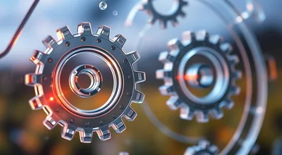 Digital Transparent Gears with Light Dusk
