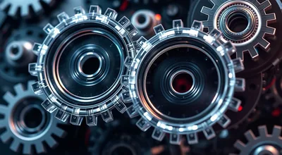 Digital Transparent Gears with Light Midnight