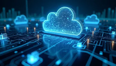 Futuristic Cloud Computing Infrastructure Origami