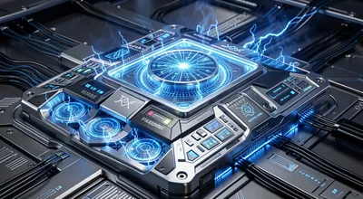 Futuristic Quantum Computer Interface Circuit