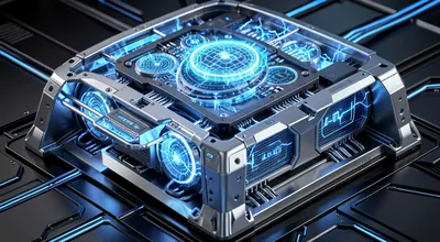 Futuristic Quantum Computer Interface Quantum