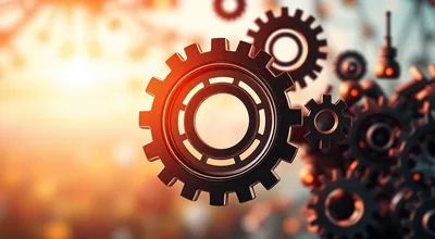 Gear Cluster Warm Sunset Glow