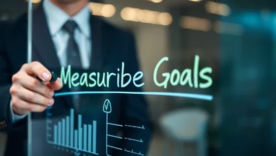 Hand Writing Measurable Goals on Glass Board