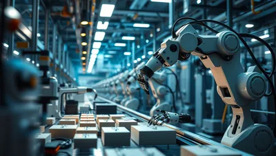 Industrial Robot Arms Assembling Tempo