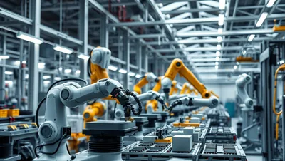 Industrial Robot Arms Assembling