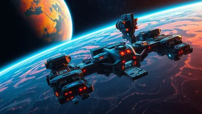 Massive Space Station Operated Aurora