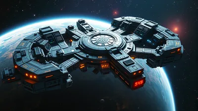 Massive Space Station Operated