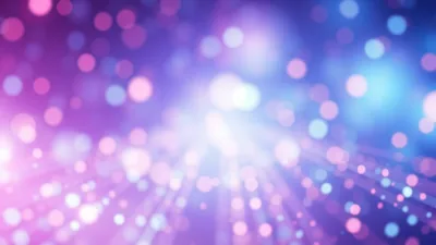 Pink Blue Bokeh Light Rays