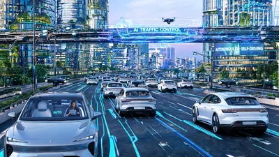 Self Driving Electric Cars Concept Ripple