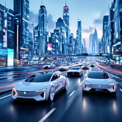 Self Driving Electric Cars Concept Seafoam