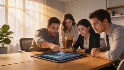 Team Collaboration Around Digital Screen